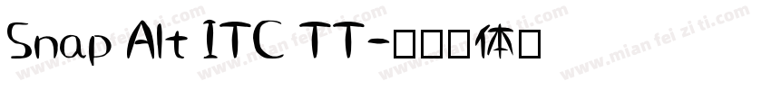 Snap Alt ITC TT字体转换